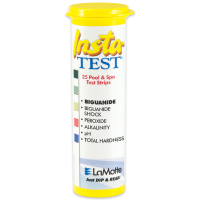 Insta-TEST&reg; Biguanide, Biguanide Shock, Peroxide, Alkalinity, pH, Total Hardness Test Strips