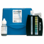 Un kit de test de pH LaMotte 6.0 - 7.4 pH - 2109-01 comprend un étui bleu, une solution indicatrice, un tube à essai et un tableau couleur pour mesurer les niveaux de pH de 6.0 à 7.4 avec précision et simplicité.
