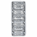 A foil packet labeled “pH 7.0 BUFFER” with product info for Buffer Tablets 3984, warnings, and LaMotte TestTabs contact details. Includes hazard communication and OSHA standards. Black text on a silver background.