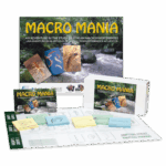 Macro Mania Classroom Activity - 5942: This educational kit includes a poster, aquatic insect cards, a box, and a sorting mat for studying stream macroinvertebrates in English and Spanish. Perfect for hands-on learning!.