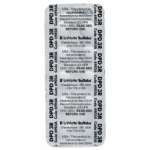 Blister pack labeled DPD 3R Code 6905 TesTabs by LaMotte, used for Chlorine DPD #3 RAPID testing, with warnings about OSHA hazard standards and instructions to read safety data sheets before use, plus manufacturer contact information.