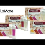 Four LaMotte BioPaddles kits, including the BioPaddles - Tryptic Soy & Rose Bengal Chloramphenicol Agar - 5552, are displayed with labeled boxes and pairs of clear vials. The LaMotte logo appears in the upper left corner.